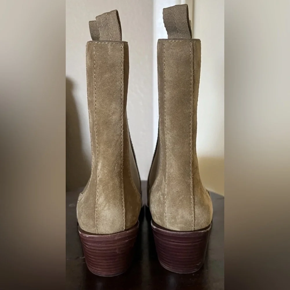 Loeffler Randall NAT Mid Western Ankle Chelsea SUEDE Boots US 6 - Picture 4 of 6